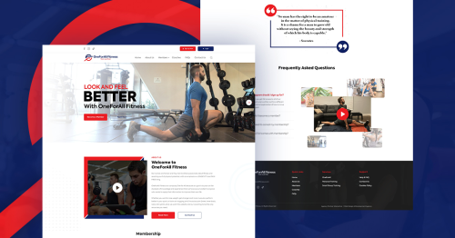 OneforAll Fitness - Website Design & Development
