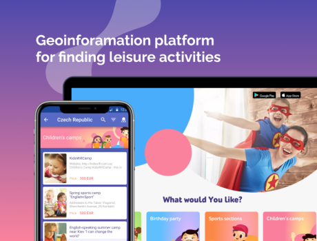 Geoinforamation platform for finding learning and leisure activities for children