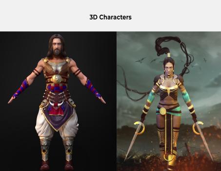 3D Characters : Sargon and Hilda