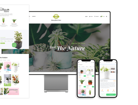 Sustainable plant and home decor e-commerce.