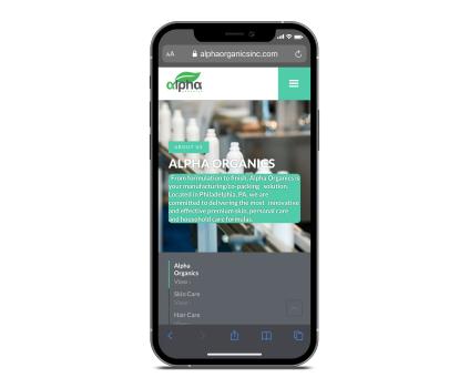 Alpha Organics Inc. Website