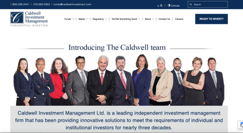 Caldwell Investment Management | Website design | Web development