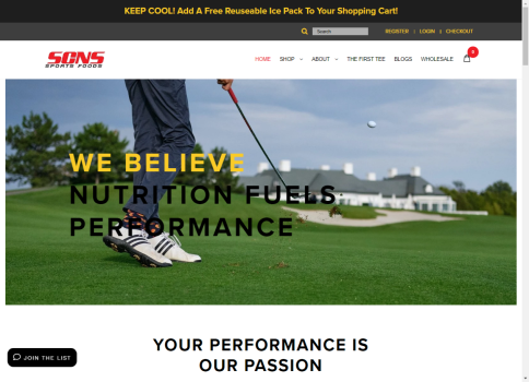 Golf Energy Bar - eCommerce Store In Shopify