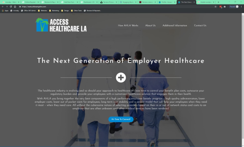 Access Healthcare LA Homepage
