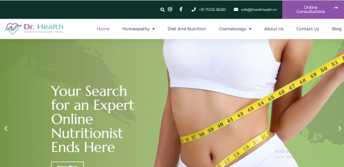 Dr. Health Website Design and Brand Design