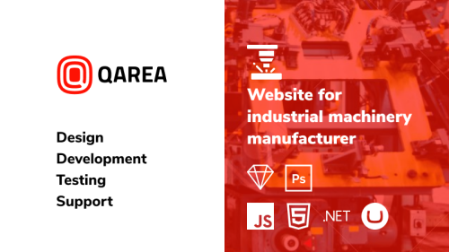 Website for industrial machinery manufacturer