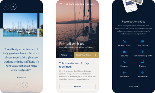 Safe Harbor Marinas - Website