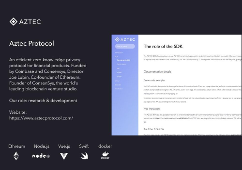 Aztec Protocol - An efficient zero-knowledge privacy protocol for financial products