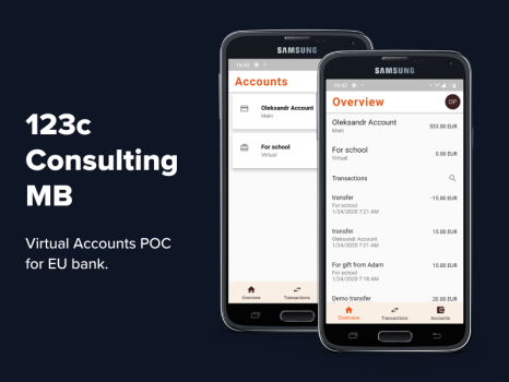 Virtual Accounts POC for EU bank