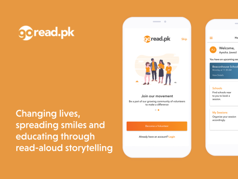 A mobile app and web portal, enabling read-aloud storytelling