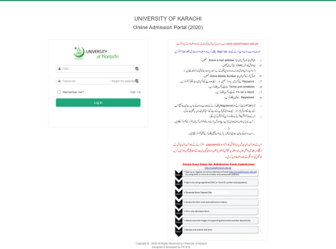 Online Admission Portal | University of Karachi