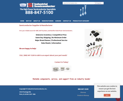 Website Design Project - Industrial Semiconductor, Inc.