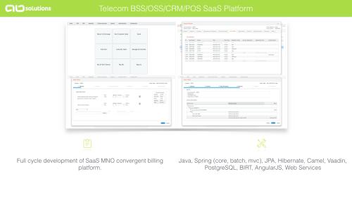 Telecom BSS/OSS/CRM/POS SaaS Platform