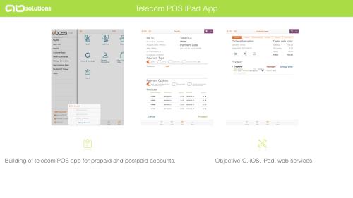Telecom POS iPad App