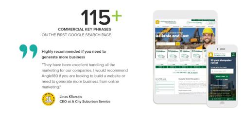 Marketing and web design for dumpster rental company