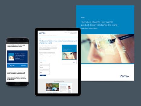 Branding & Lead generation for Zemax