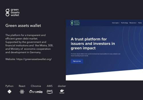 Green Assets Wallet -  blockchain based platform for a transparent and efficient green debt market