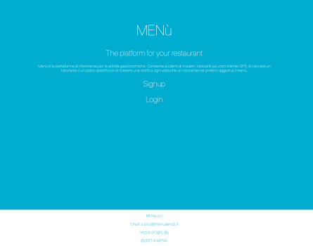 Website for Menu srl