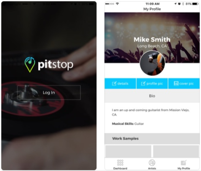 PitStop Musicians App & Website
