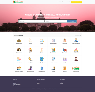 Wedding Services Classified Web Application