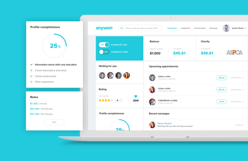 UX/UI design for online Experts Marketplace