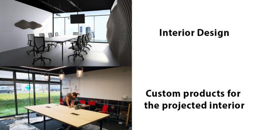 Interior design with custom products