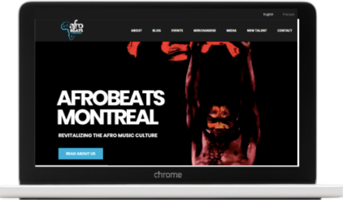 Website Design and Logo Design for Afrobeats Montreal