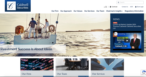 Caldwell Securities Ltd. Web Design and Development