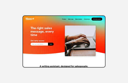 Website for Mesg.ai launch