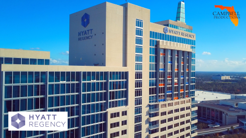 Hyatt Regency Orlando Aerial for Construction Services Company