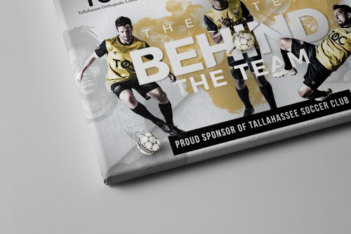 Semi-pro soccer team branding