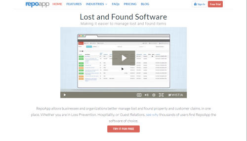 REPOAPP - (SAAS FOR CLAIM YOUR LOST & FOUND ITEMS - USA)