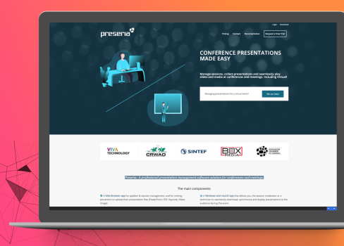 Web development of conference management application