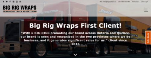 Wordpress based Transport Truck Advertising Website