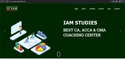 Web design for IAM business school