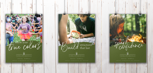Summer camp ad campaign and custom calendar promotion