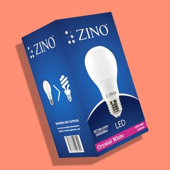 Brand naming and packaging design for a lighting and electronics brand.