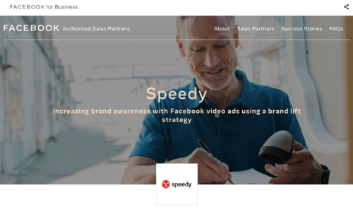 Speedy Increasing brand awareness with Facebook video ads using a brand lift strategy