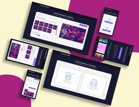 Gif Maker tool for an email marketing platform