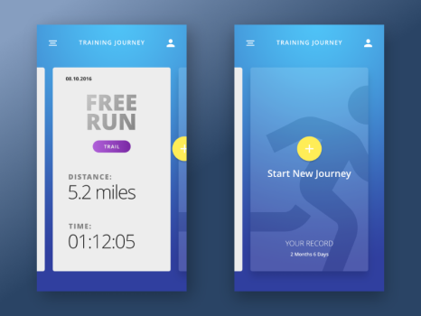 Runn App Startup iOS Design