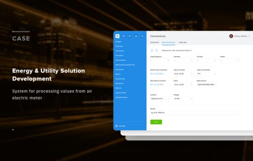System for processing values from an electric meter