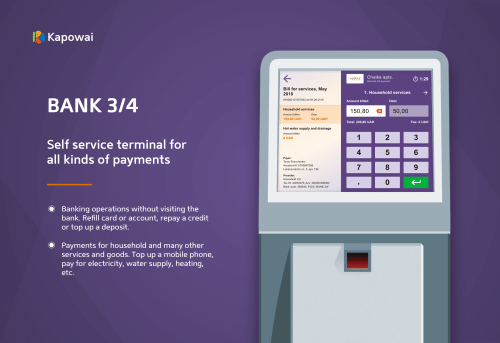 BANK 3/4 – Self service terminal for all kinds of payments