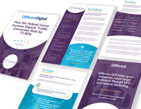 How We Helped Vynca Increase Organic Traffic Conversion Rate by 77.56%