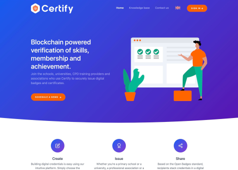 Blockchain powered Badging Platform