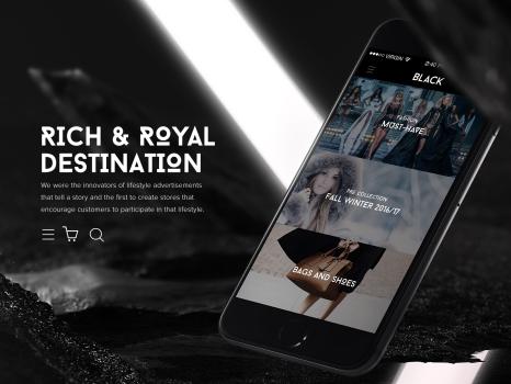 Black Fashion Mobile App UX/UI Design
