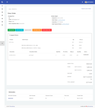 Custom ERP for apparel business