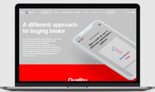UX / UI for Beat Supply website