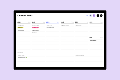 Tweek Weekly Task Planner