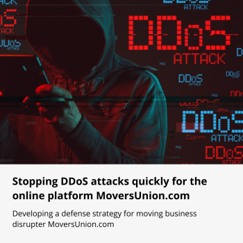 Stopping DDoS attacks for MoversUnion.com