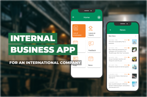 Corporate app for an international company